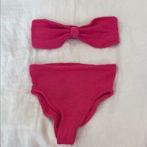 Hunza G raspberry pink swim set